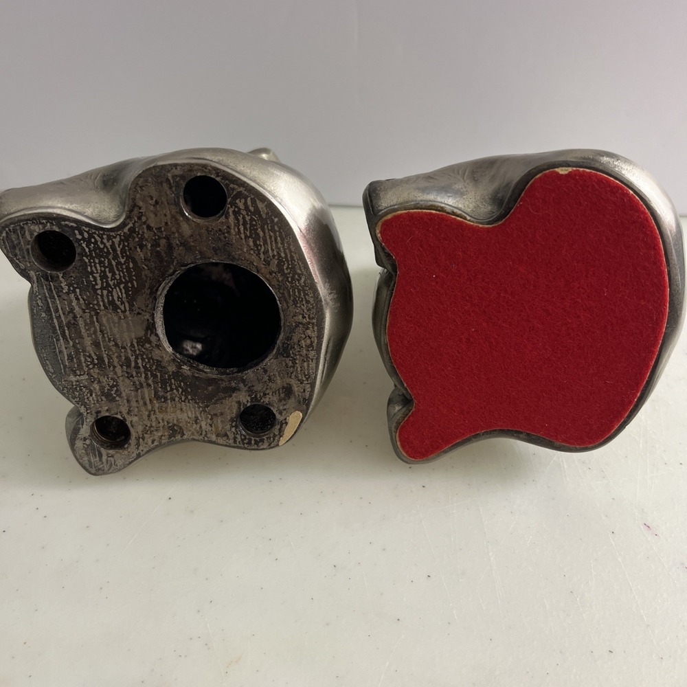 Vintage Silver Elephant Figurines Set of 2 Trunks Up Good Luck Statues-Bookends - Picture 3 of 11